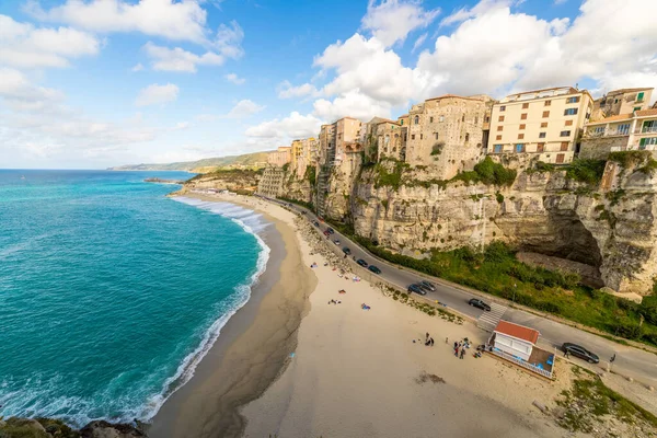 Calabria Daki Tropea Şehrinin Hava Manzarası — Stok fotoğraf