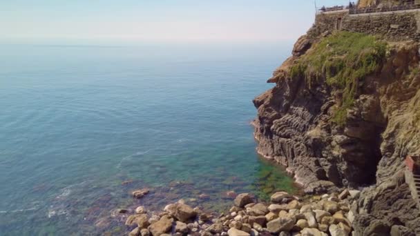 Liguria Talya Daki Cinque Terre Şehri Yaz Mevsiminde Hava Manzarası — Stok video