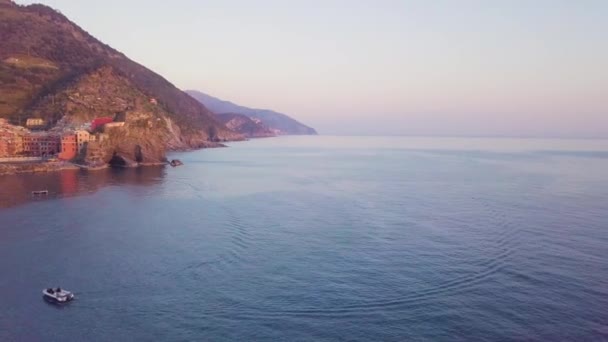 Cinque terre ville en Ligurie, Italie. Vue aérienne en saison estivale .