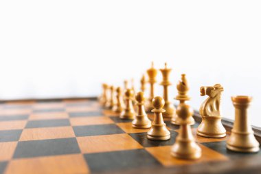 Satranç oyunu konsepti yakın çekim görünümü