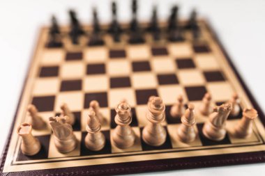 Satranç oyunu konsepti yakın çekim görünümü