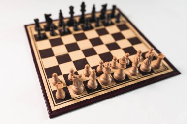 Satranç oyunu konsepti yakın çekim görünümü