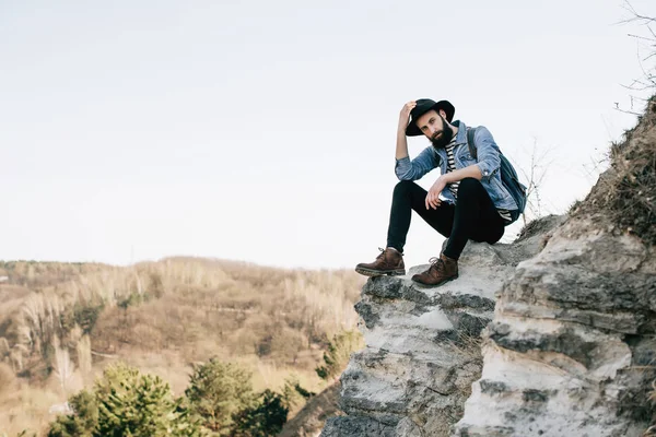 Handsome bearded young man — Stock Photo, Image