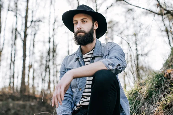 Handsome bearded young man — Stock Photo, Image