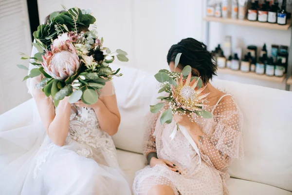 Prachtige Bruiloft Bloemen Decoratie — Stockfoto