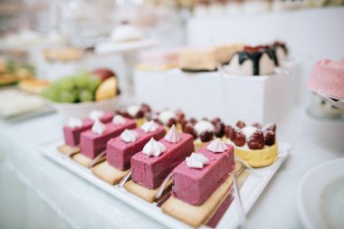 Tablo çöllerinde, tam düğün yemek için hazır çikolata, 