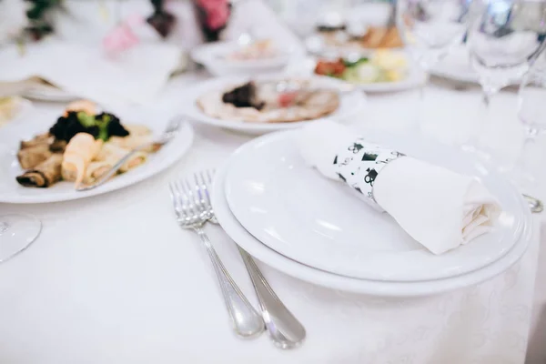 Table Served Wedding Diner — Stock Photo, Image