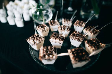 Düğün yemek için hazır çikolata