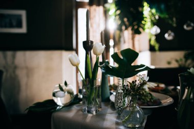 düğün yemeği için restoran olarak dekorasyon 