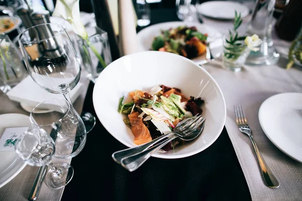 Food Plate Wedding Dinner Stock Photo