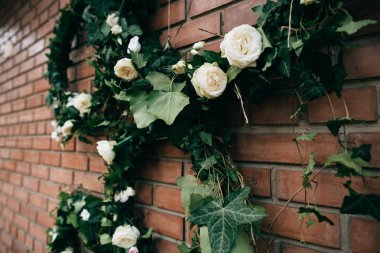 düğün kutlama için dekore edilmiş salon 