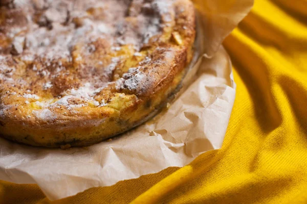 Délicieuse Tarte Aux Pommes Cuite Maison — Photo