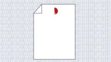 Animasyonlu hata internet sayfası 500, iç sunucu hatası, ikili basamak arka plan üzerinde deli animasyonlu hata iletisiyle beyaz kağıt sayfası