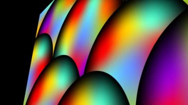 Öğe alanında, soyut Intro klip konumu değişen renkli küreler Dolgulu Kare