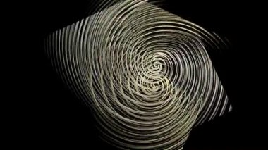 Lüks ters yönde dönen altın spiral öğeleri kırpılmış