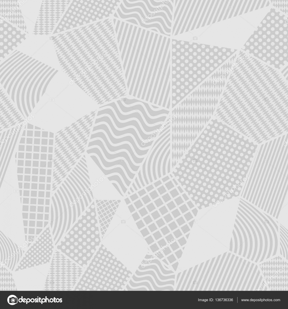 Bassa contrasto delle mattonelle con patchwork fantasia elementi ... Disegni geometrici semplici