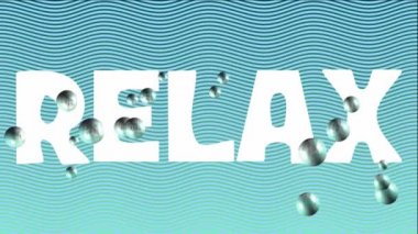 Açık mavi dalgalı renkli baloncuklar ile animasyonlu başlık sakin ol