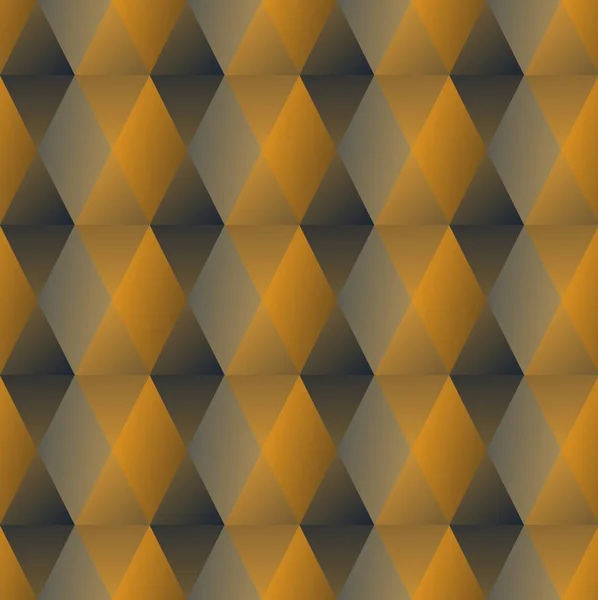 Patrones hexagonales dorados con ilusión 3d, fondo lujoso sin costuras en estilo art deco — Vector de stock