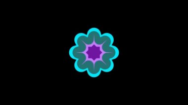 Birden çok katman animasyonlu renkli yıldız şekillerle video