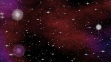 Fantezi göktaşları evren, bilim-kurgu video uzay temalı, astronomik dersler için intro animasyonu