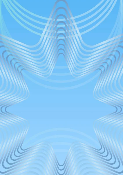 Ανοιχτό μπλε φόντο αφηρημένη κάθετη με αστέρι στοιχείο γραμμή, λευκό και μπλε κλίση, απλά κομψό χειμωνιάτικο σχέδιο — Διανυσματικό Αρχείο