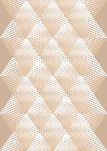 Overlay-Hintergrund im kubistischen Stil, weißes und beiges Design, rautenförmige Muster mit Gitterstruktur — Stockvektor