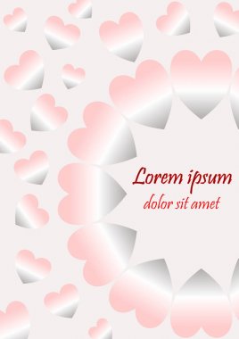 Kapağı, broşür, poster, bill, flyer şablonu ile ihale düşük zıt Kalpler, kendi metin için yer