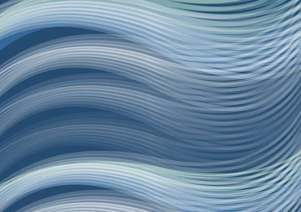 Ondas blancas de fondo azul oscuro, imagen vectorial abstracta correspondiente al tema del mar — Vector de stock