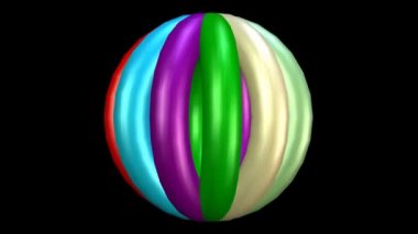 çok renkli torus Intro video logo nesne ile döngü, dönen 3D spehre nesne oluşur,