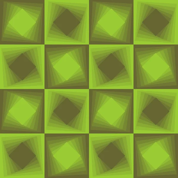 Sfondo astratto verde, motivi a scacchi con fusione di texture quadrata — Vettoriale Stock