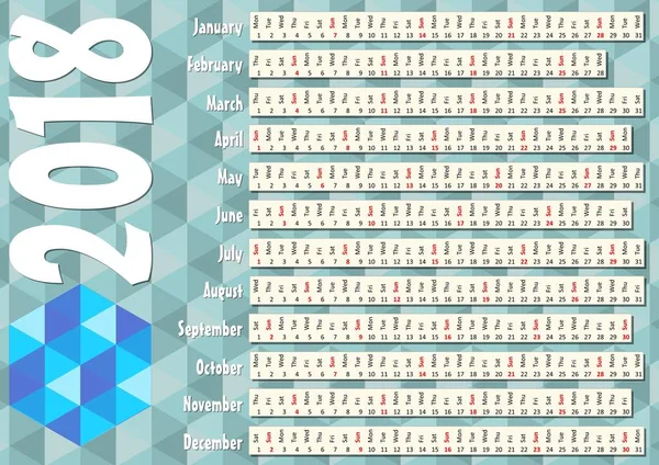 Sıradışı tasarım basit yatay takvim. Ay içinde yatay çizgili, şirket tanıtımı için yer ile minimalist tasarımı