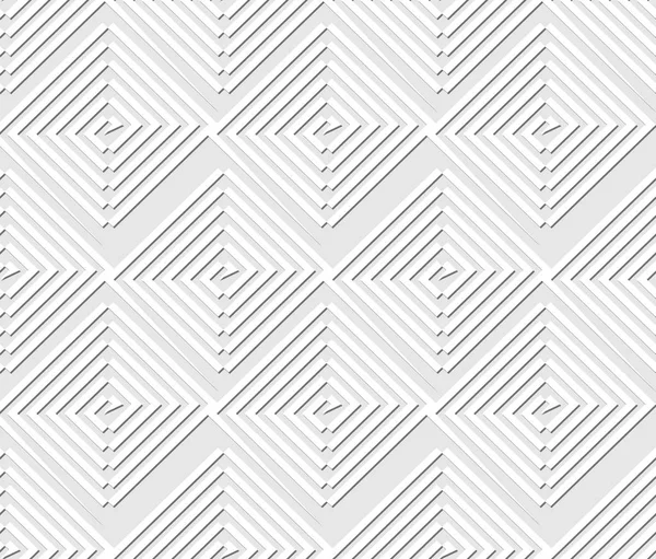Lumière sans couture contrastant fond géométrique avec des éléments carrés et triangulaires, motifs de lignes blanches sur fond gris clair , — Image vectorielle