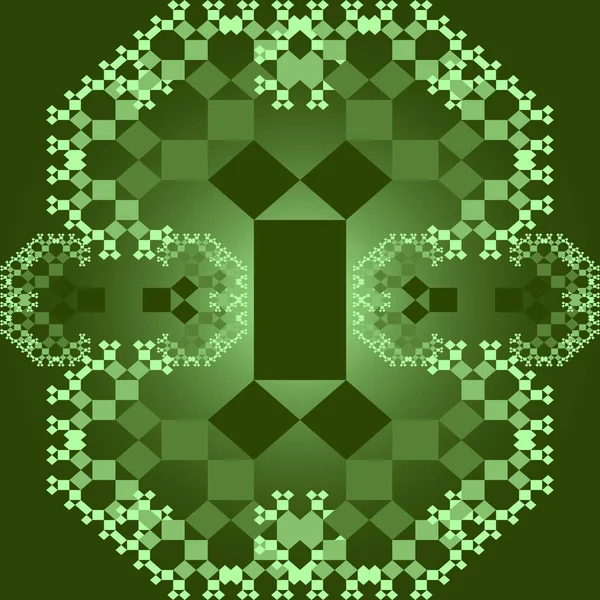 Tegel met vierkante patronen in fractal stijl tapijt van Sierpiński instellen. Textiel sampler in andere kleur varianten. Bonte sieraad. — Stockvector