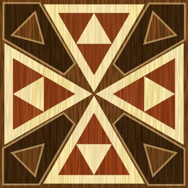 Ahşap kakma, açık ve koyu üçgen desenler. Kaplama antika geometrik süsleme dokulu. Ahşap sanat dekorasyon şablonu.