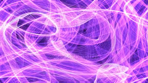 Fantasía púrpura, fondo de vídeo animado con curvas ondulantes de color púrpura oscuro y claro . — Vídeos de Stock