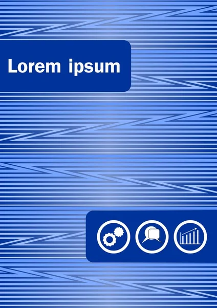 Kék absztrakt szórólap vagy a könyv fed sablon panel ikonra. Zöld vonal mintákat sötét kék háttér, szórólap vagy borító design hely a saját szöveg poszter — Stock Vector