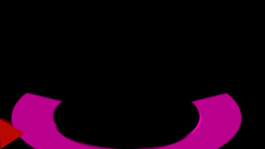 Basit hareketli alt üçüncü başlık kayış, kırmızı, turuncu ve sarı renkli tasarım, başlık görüntü, üçgen ok hareket için hareket Duraklat