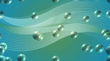 Deniz lagün renklerde hava kabarcıkları ile dalgalı arka plan. Sakinleştirici hareketli video arka plan