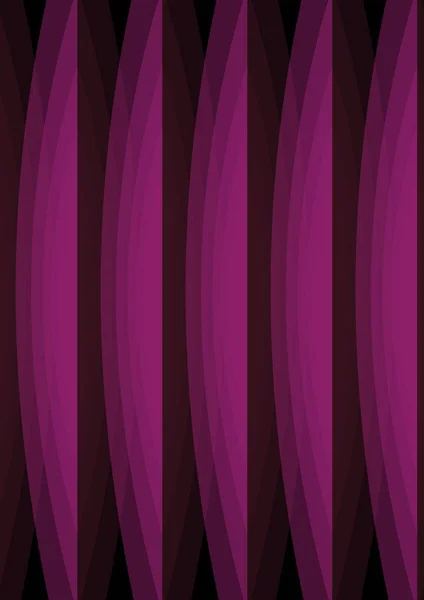 Fondo negro con formas abstractas de arco púrpura, impresión óptica del espacio profundo — Vector de stock