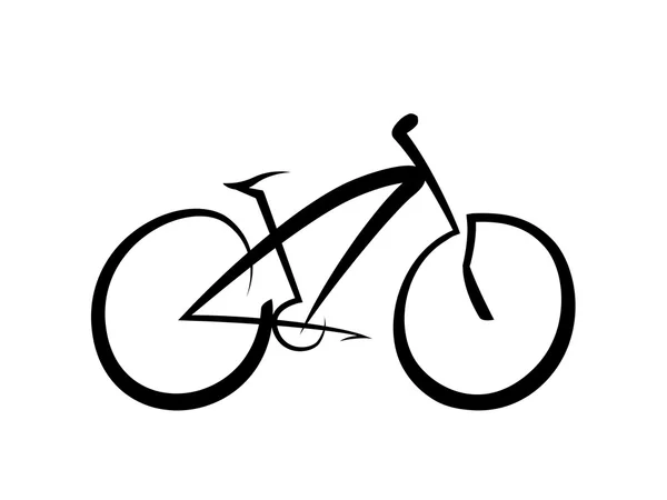 Icône de vélo sur fond blanc — Image vectorielle
