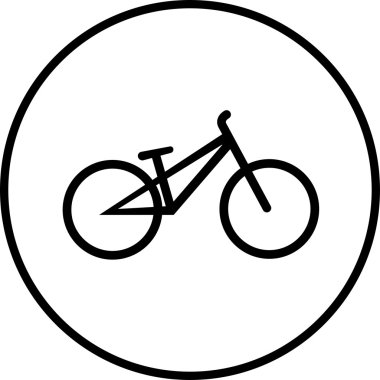 Beyaz arkaplanda bisiklet simgesi