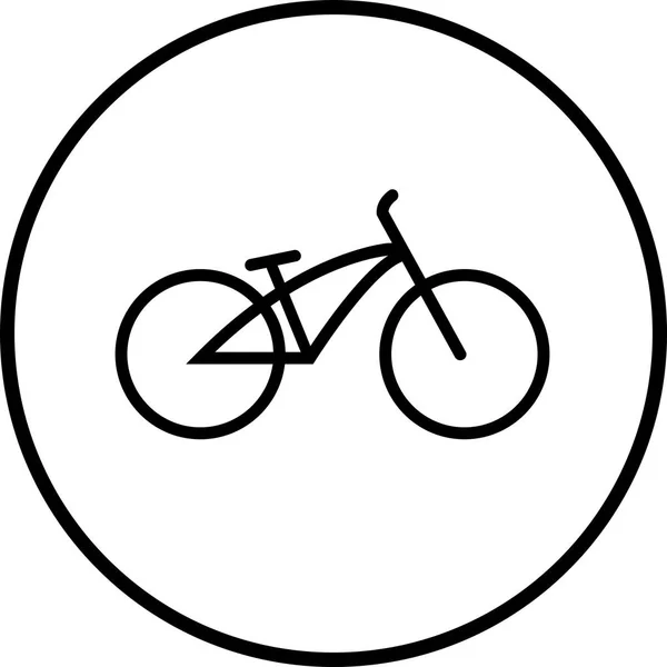 Icono de bicicleta sobre fondo blanco — Vector de stock