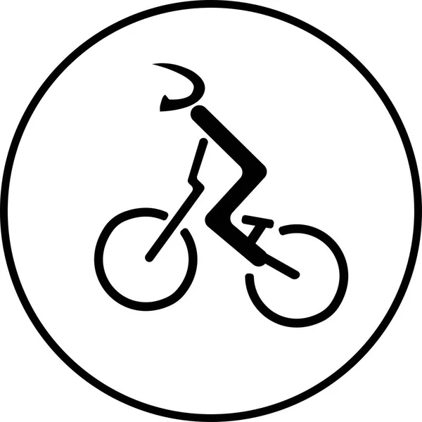 Radrennfahrer-Strichschild — Stockvektor