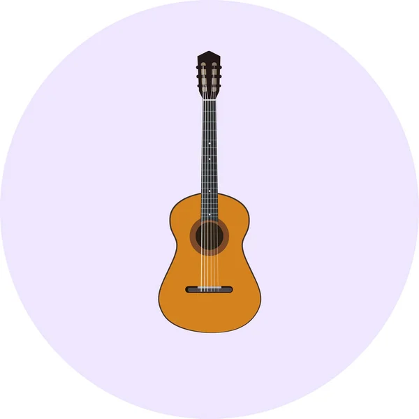 Guitarra acústica vetor ilustração —  Vetores de Stock