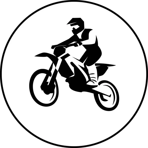 Pilote de motocross enduro — Image vectorielle
