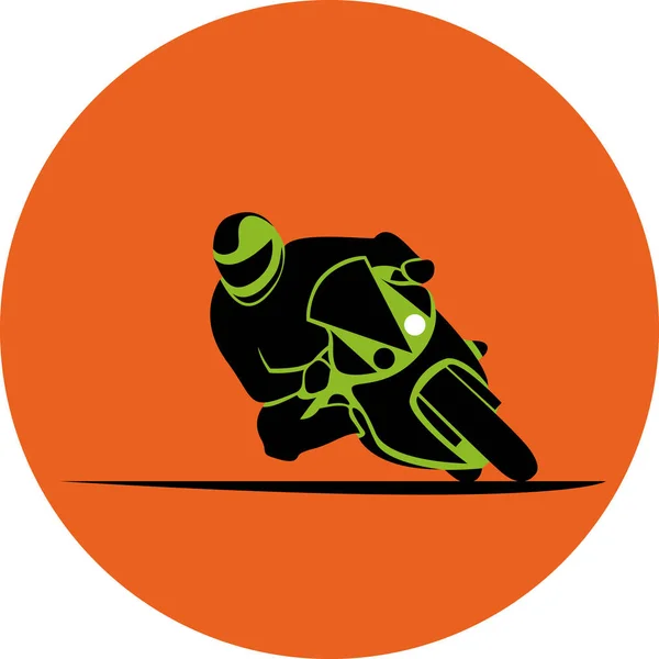 Icône de course de moto — Image vectorielle