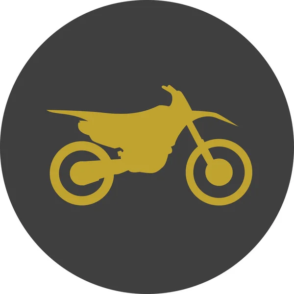Motokros motosiklet simgesi — Stok Vektör