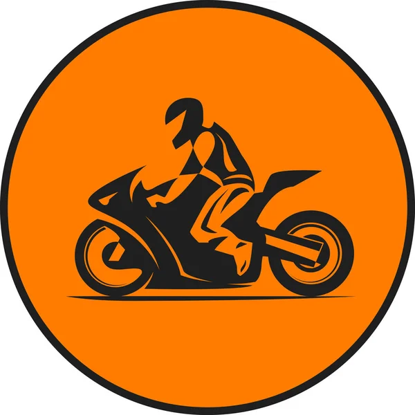 Motorrad-Rennfahrer-Vektor — Stockvektor