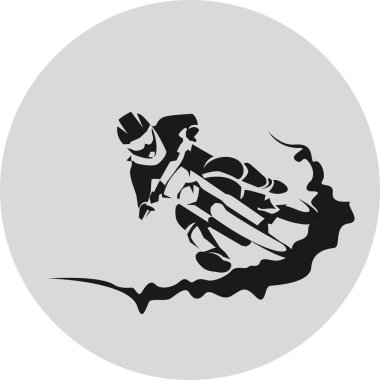 Motokros motosiklet vektör