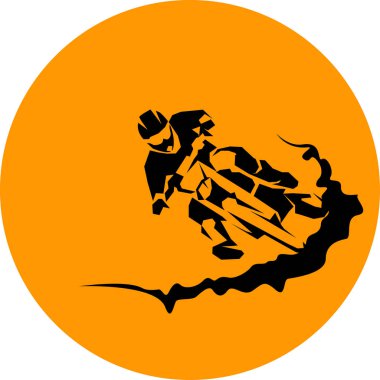 Motokros motosiklet vektör